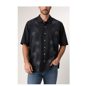 Batik Bay Men’s Reverse Print Floral Short Sleeve Hawaiian Button Down Size XL